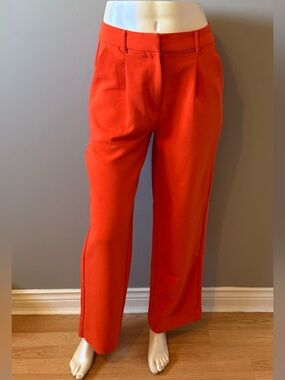Old Navy Taylor Wide-Leg Trousers in Vibrant Orange